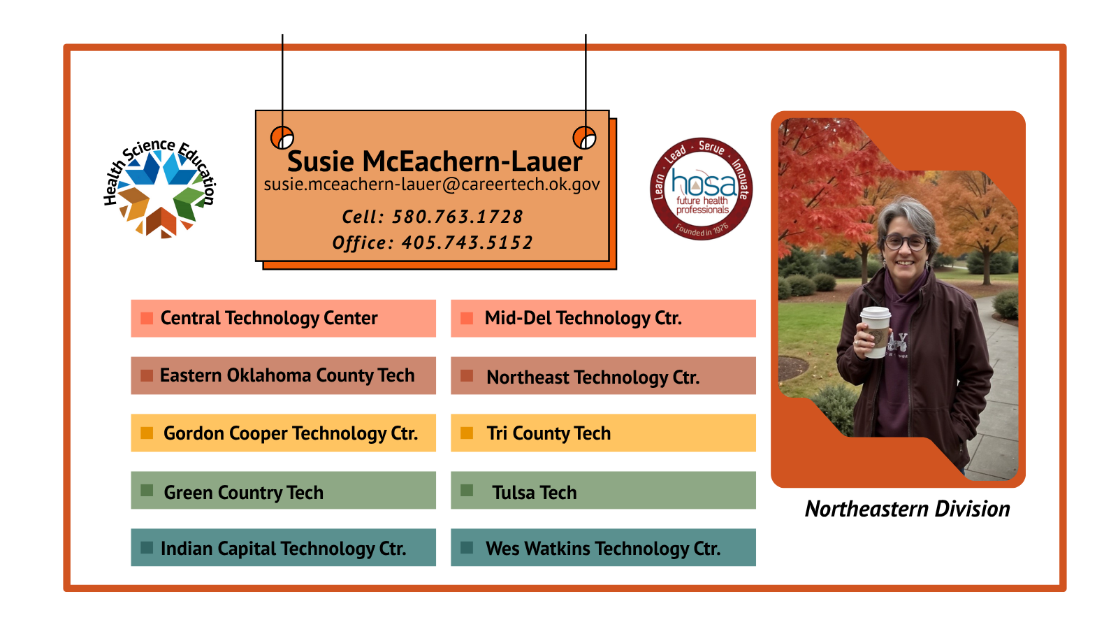 Susie Lauer, HSE Program Specialist
Northeastern Regional Division